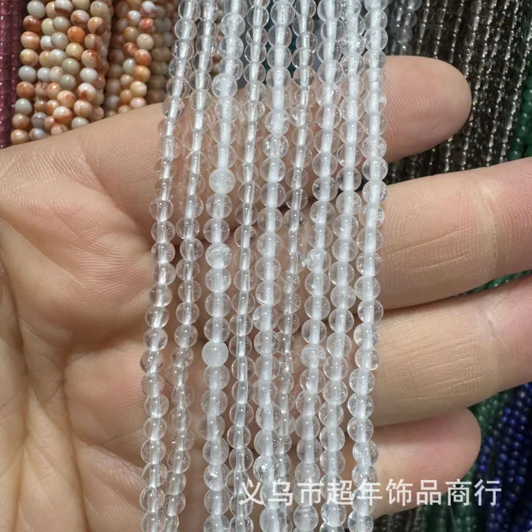 2mm3mm4mm مهره‌های گرد کوچک سنگ طبیعی، لوازم جانبی زیورآلات، آمیتیست، آونتورین سبز، تورمالین، مهره‌های DIY عمده