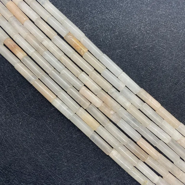 مهره استوانه‌ای مالاکیت طبیعی با سوراخ مستقیم 4x13mm، لاجورد و کوارتز صورتی برای ساخت زیورآلات DIY