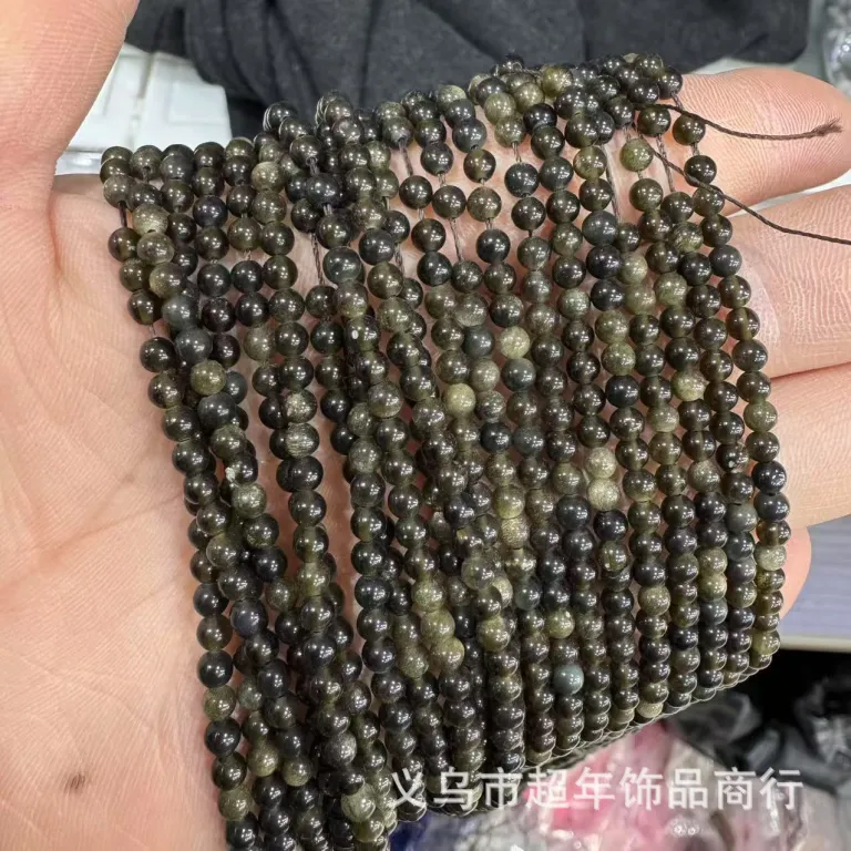 2mm3mm4mm مهره‌های گرد کوچک سنگ طبیعی، لوازم جانبی زیورآلات، آمیتیست، آونتورین سبز، تورمالین، مهره‌های DIY عمده