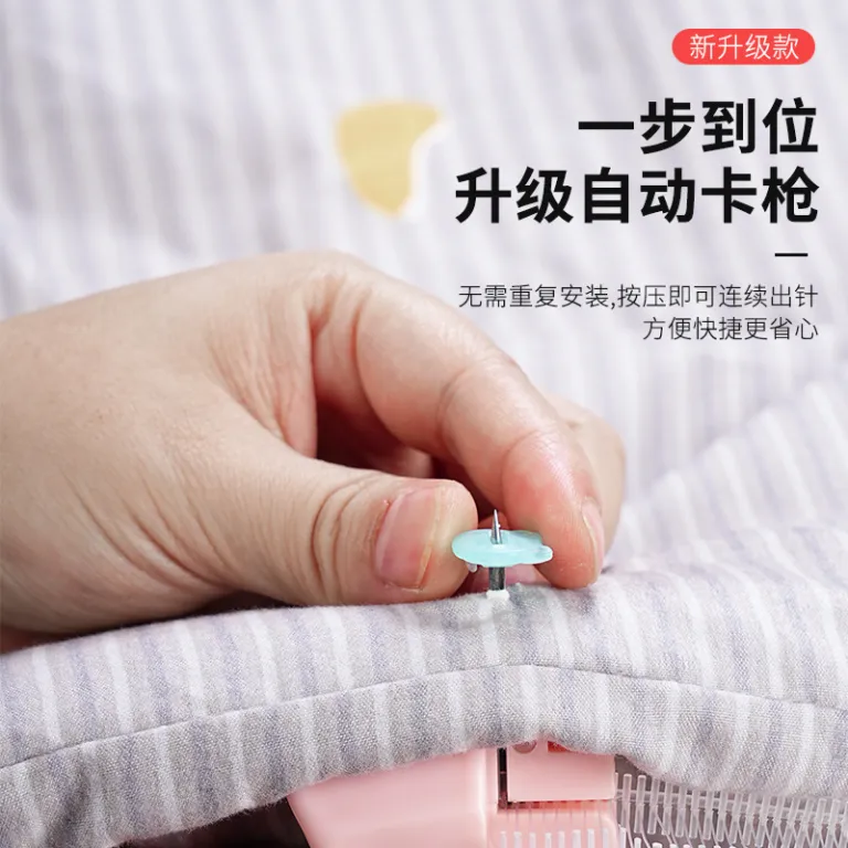 تفنگ دوخت Quick Clothing Fixer، ابزار اتصال لباس، تفنگ سنجاق پلاستیکی لیبل، ثابت‌کننده لحاف