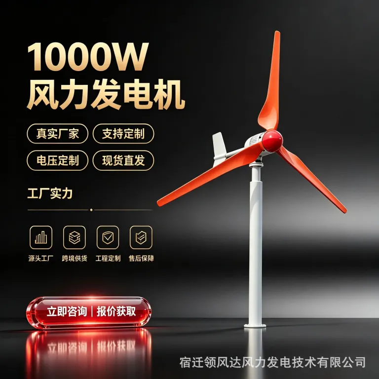 توربین بادی کوچک محور افقی 1000w وات ساخت کارخانه 380v96v