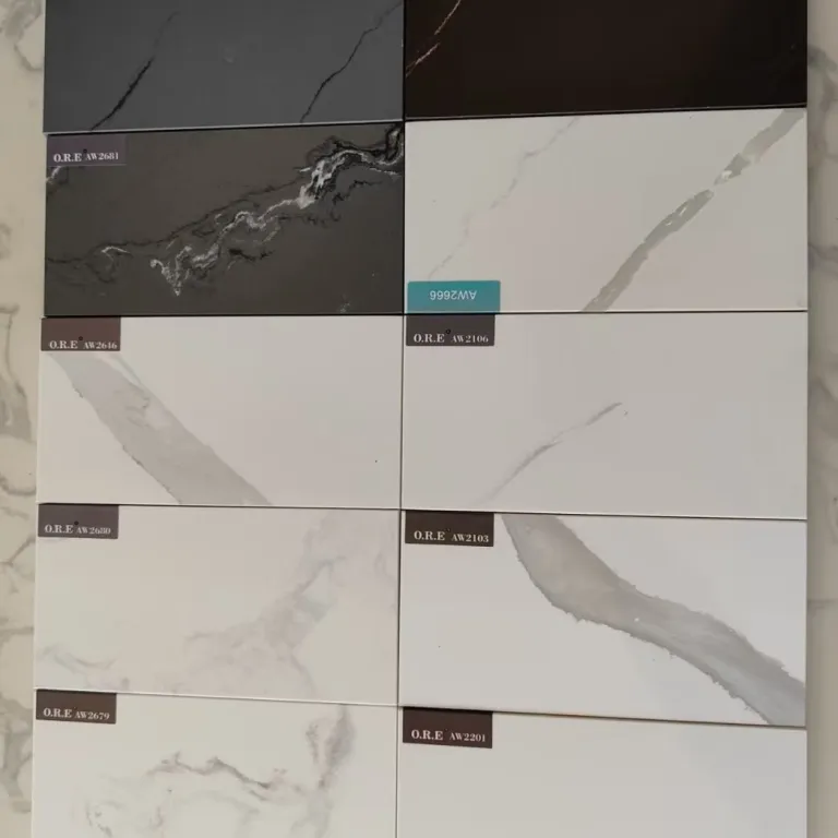 صفحه کوارتز سفید خالص بدون سیلیس عمده برای کانتر آشپزخانه و کابینت، سنگ مصنوعی صادراتی به استرالیا