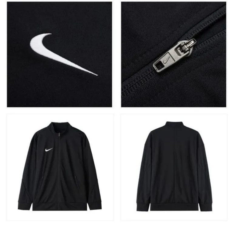 Nike ست ورزشی مردانه بهاره و پاییزه یقه‌ایستاده، کاپشن و شلوار بلند راحت و شیک