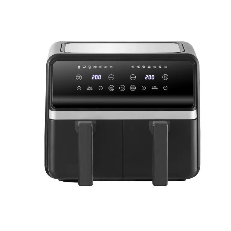 سرخ‌کن بدون روغن دو مخزنه خانگی Air Fryer با ظرفیت بزرگ، چندکاره و قابل مشاهده، هوشمند و مناسب صادرات