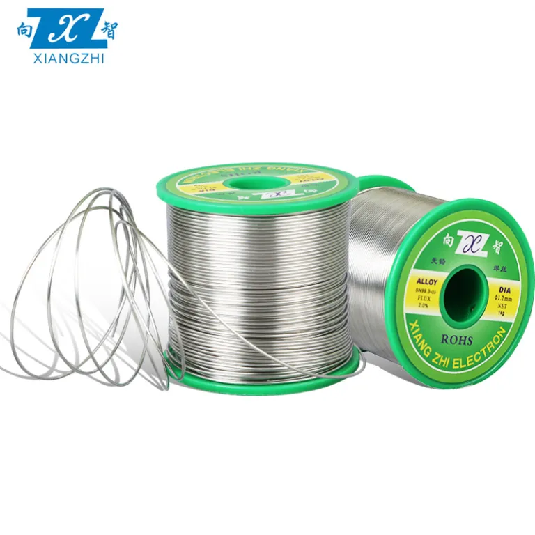 0.8mm سیم لحیم بدون سرب با کیفیت، سیم لحیم‌کاری سازگار با محیط زیست، تولیدکننده SN99.30.7CU سیم قلع خالص با مغزی رزین