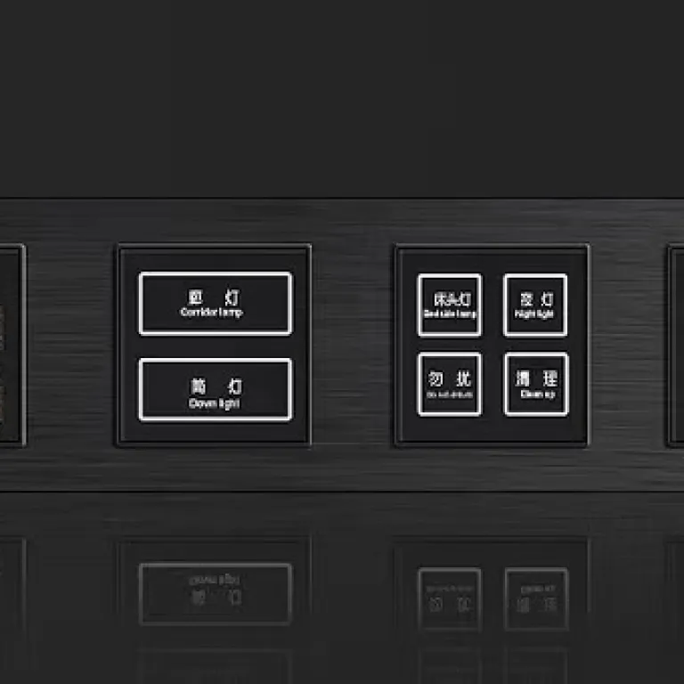 پنل هوشمند مشکی کلید و پریز برق هتل با قابلیت اتصال ترکیبی و کنترل صوتی Xiaodu و کارتخوان برق 2.4G