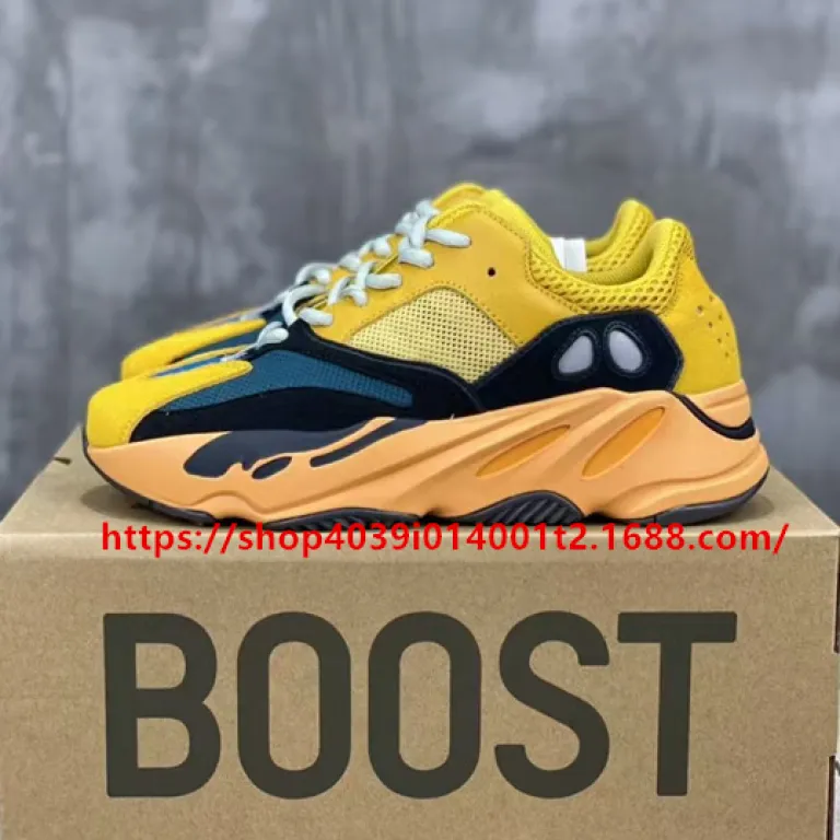 کفش اصل پوتیان یزی originalsboost700v2 مردانه و زنانه 700v3 کفش پدری ساق کوتاه مشکی