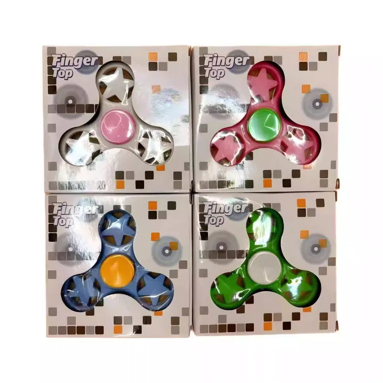 اسپینر انگشتی جعبه‌ای سه‌پره اسباب‌بازی ضداسترس و تقویت تمرکز کودکان مناسب عمده‌فروشی دستفروشی و هدیه دانش‌آموزی