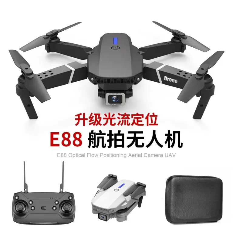 E88Pro پهپاد چهار موتوره اسباب‌بازی با دوربین HD و پرواز طولانی، کنترل از راه دور