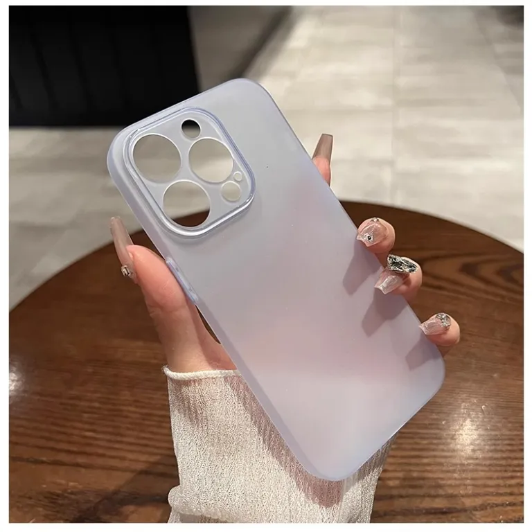 قاب گوشی سیلیکونی مات نیمه‌شفاف فوق‌نازک با حس بدون قاب مناسب اپل 16promax iPhone17