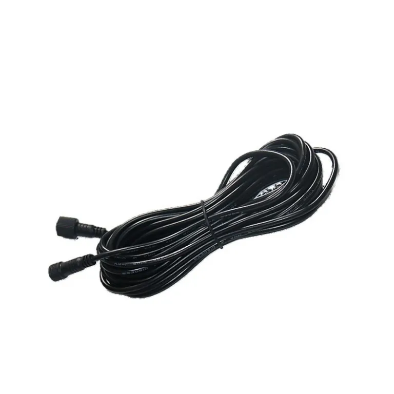 کابل افزایش طول چراغ خیابانی و پروژکتور خورشیدی 10 متری با کانکتور 20m دو پین ضدآب DC نری و مادگی