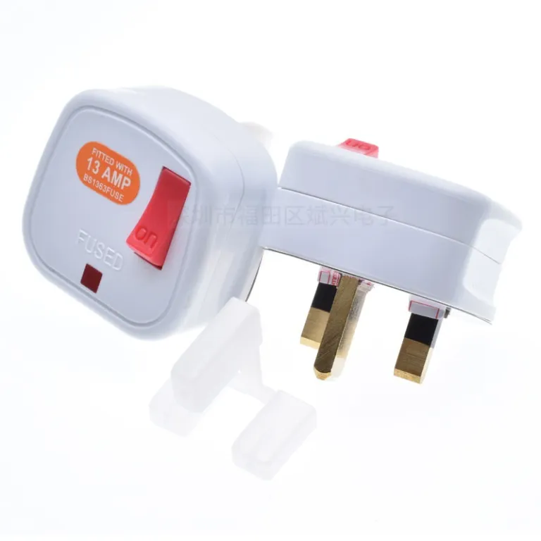فروش مستقیم کارخانه BS1363 دوشاخه سه‌شاخه جداشدنی با فیوز و کلید مخصوص هنگ‌کنگ