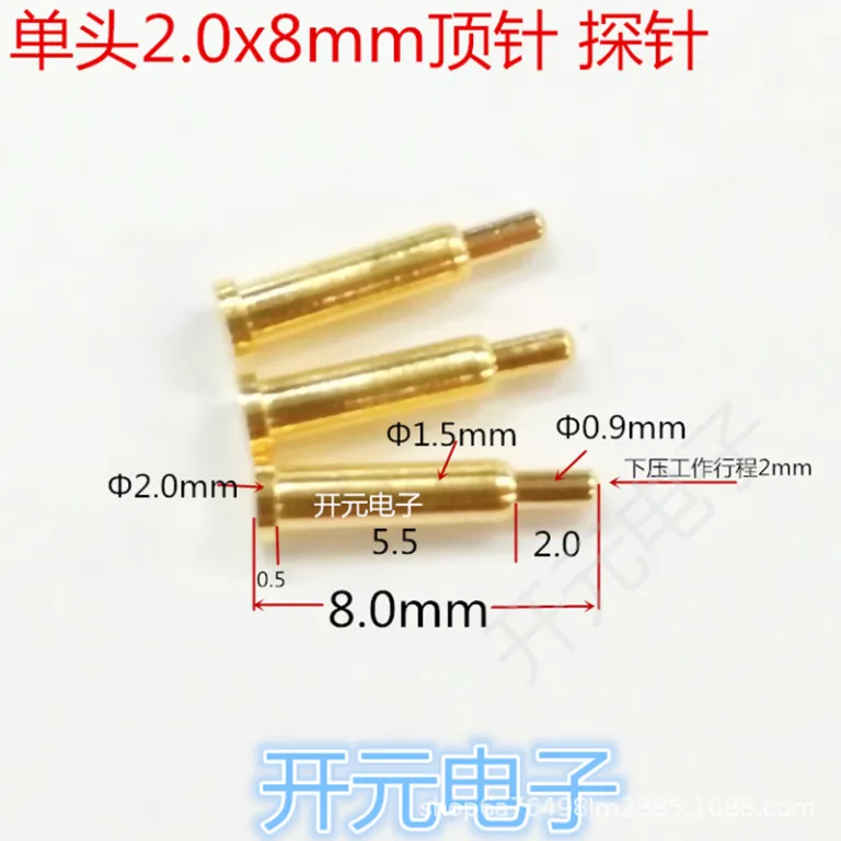 پین شارژ 2.0x5mm پروب آنتن Φ2.0*5mm پین پوگو Φ2.0*5 پین پروب باتری