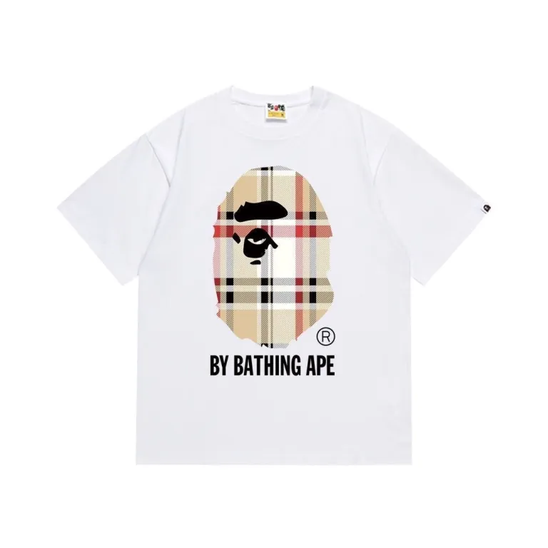 تی‌شرت BAPE تابستانی طرح سر میمون استتاری مردانه و زنانه استایل ژاپنی موجودی عمده