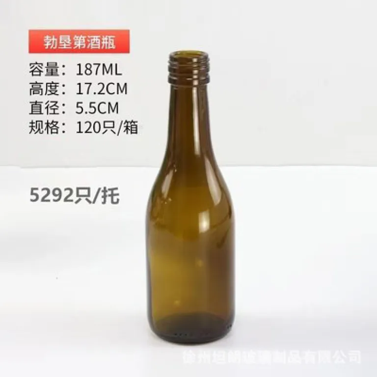 500mlبطری شراب قرمز شیشهای شفاف750mlبطری خالی شراب خارجی سبز تیره ضد نور برای شرابسازی خانگی