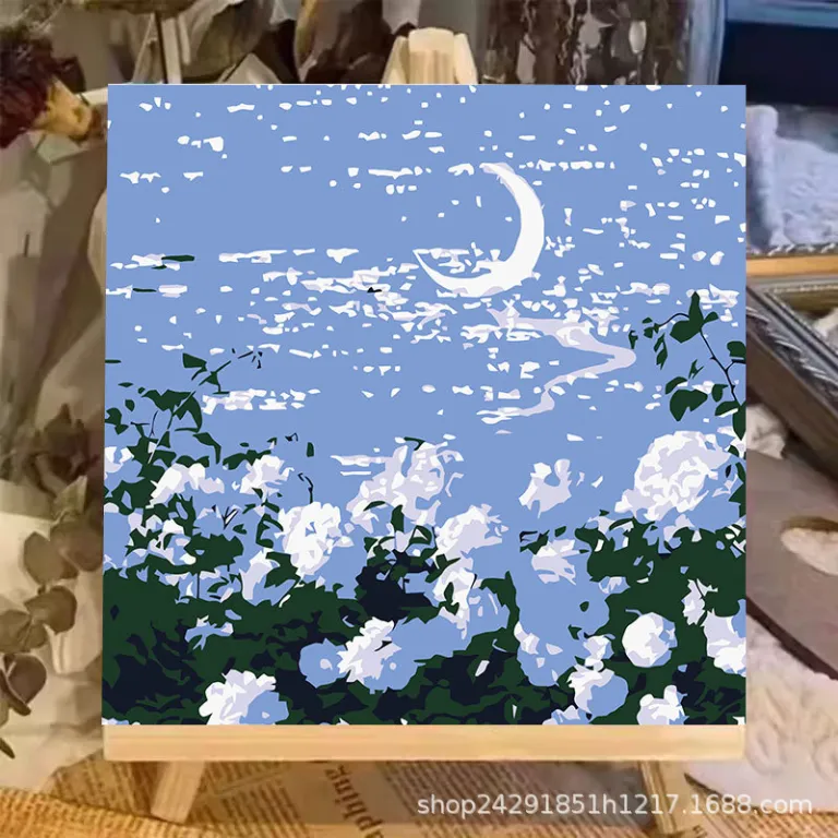 نقاشی رنگ‌روغن دیجیتال گل DIY رنگ‌آمیزی نقاشی دستی کودکانه نقاشی دستی پر کردن منظره لاله نقاشی رنگ‌روغن دیجیتال عمده