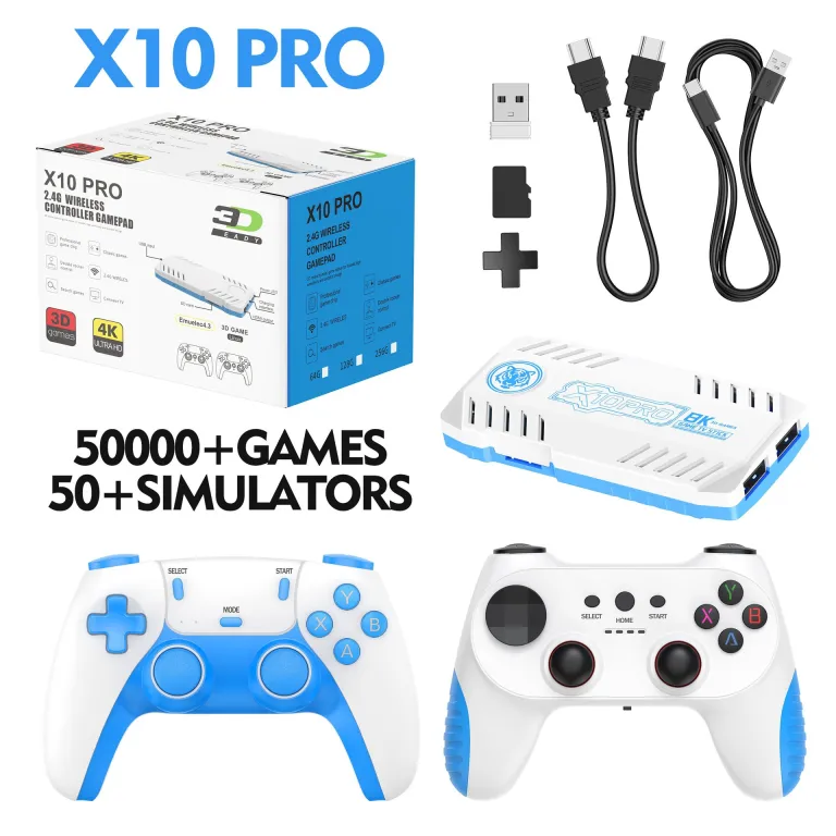 کنسول بازی تلویزیونی خانگی جدید X10 باکس بازی PSP با کیفیت بالا اجرای بازی God of War 3D دسته بی‌سیم