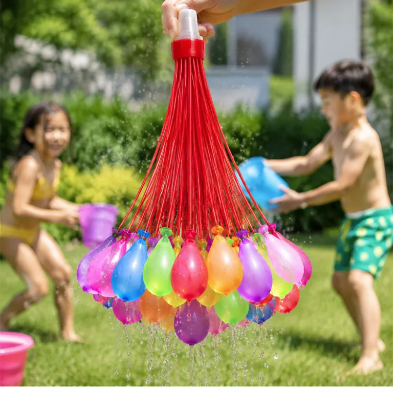 بادکنک آب‌پاش خودگره خلاقانه تابستانی وسیله بازی آب‌بازی بیرون سایز کوچک پرکردن سریع آب بمب آبی عمده