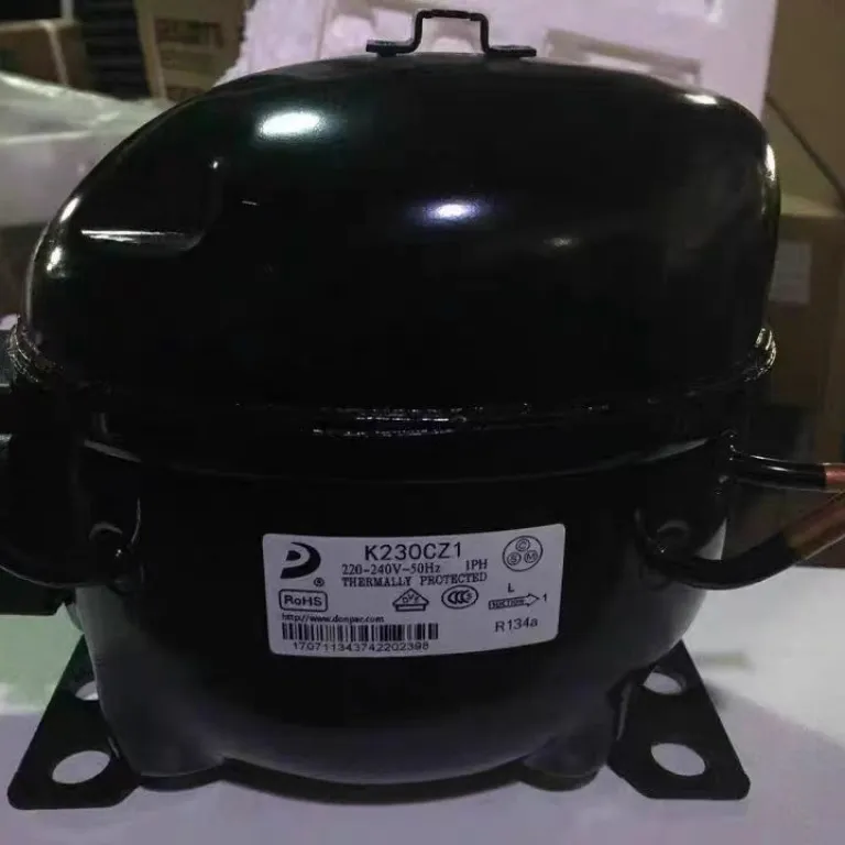 کمپرسور نو دانگبی مخصوص یخچال فریزر و ویترین R600a کمپرسور A120S100S118K270k375