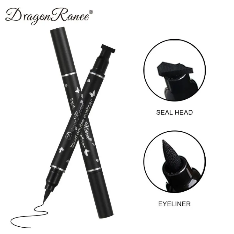 خط چشم دو سر با مهر مثلثی DragonRanee، ماژیکی، 2 عدد 1، مناسب افراد تنبل
