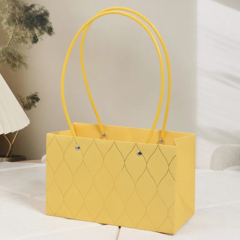 کیف دستی گل چند رنگ، کیف دستی گل برای کلاس گل‌آرایی، کاغذ بسته‌بندی ماکارون، کیف کاغذی ساده ضد آب مناسب ولنتاین