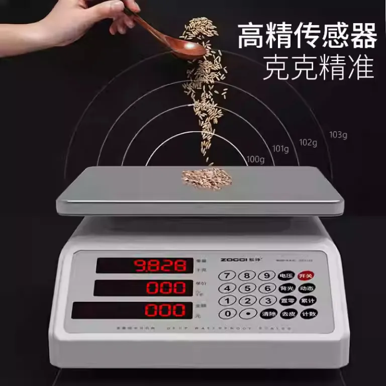 ترازوی دیجیتال آلمانی سانگجینگ 30kg ترازوی قیمت‌گذار تجاری رومیزی مخصوص بازار و بساط میوه و سبزیجات