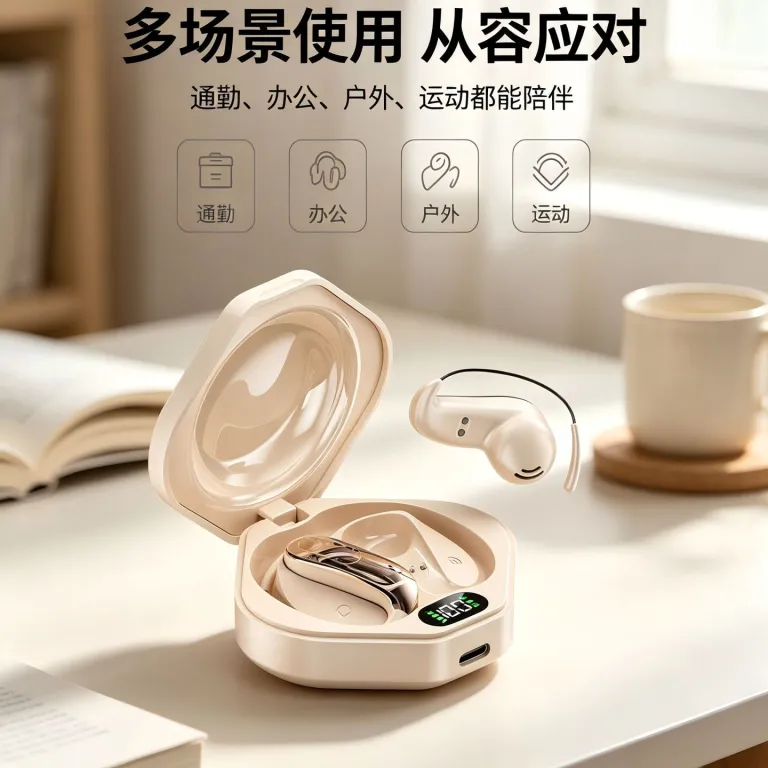 هدفون بلوتوثی باز جدید OWS گوش‌آویز با نمایشگر دیجیتال باتری و عمر طولانی مخصوص ورزش ows15