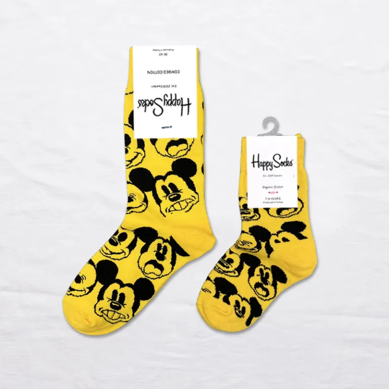 جوراب بچگانه HappySocks طرح کارتونی ساق متوسط مدل هایپی مناسب دختر و پسر برای استفاده بیرون از منزل طرح بامزه عمده و خانوادگی