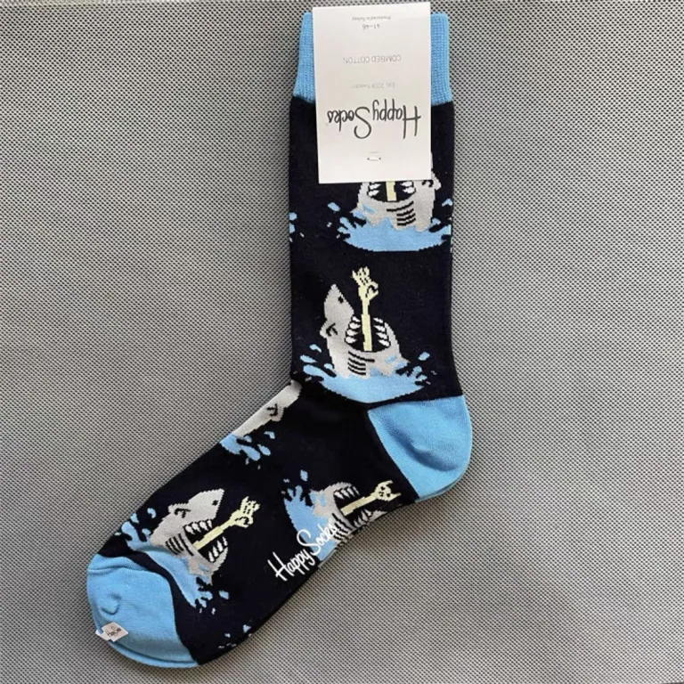 جوراب رنگی HappySocks مردانه طرح کارتونی فانتزی اینستاگرامی ساق‌متوسط بیرونی خیابانی