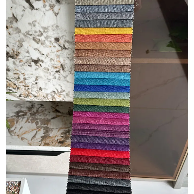 پارچه کتان ریز طرح‌دار برای کیف دستی، کیسه بنددار، کیسه زغال، پارچه کتان مصنوعی، پارچه مبل