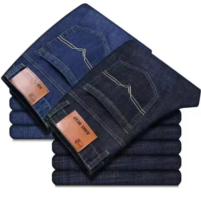 شلوار جین مردانه گشاد مخصوص پدران و میانسالان کشی راسته راحتی کار همه‌کاره