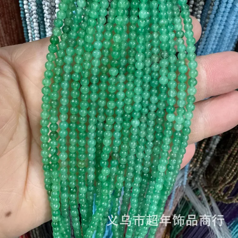 2mm3mm4mm مهره‌های گرد کوچک سنگ طبیعی، لوازم جانبی زیورآلات، آمیتیست، آونتورین سبز، تورمالین، مهره‌های DIY عمده