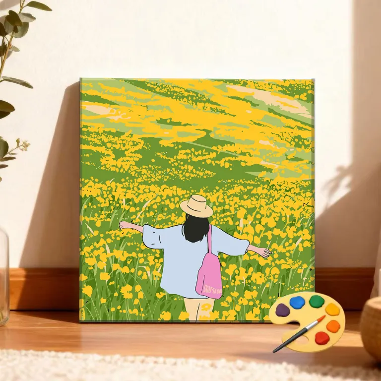 انتخاب برتر برون‌مرزی 20*20 اندازه نقاشی رنگ‌روغن دیجیتال منظره DIY رنگ‌آمیزی دستی ضد استرس آرامش‌بخش نقاشی تزئینی اکریلیک