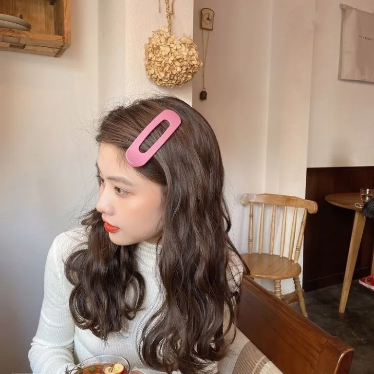 گیره موی شکلاتی رنگ جدید اینترنتی برای شستشوی صورت و آرایش، گیره یک‌طرفه برای موهای ریز، گیره موی بالای سر، زیورآلات موی جلوی پیشانی، عمده