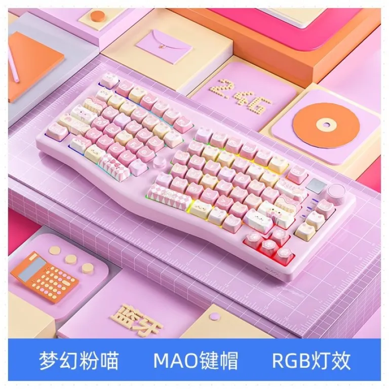 کیبورد مکانیکی آلیس LEOBOG A75 با قابلیت تعویض گرم، RGB، سفارشی‌سازی شده برای بازی و کارهای اداری و تبلت، ساختار TOP