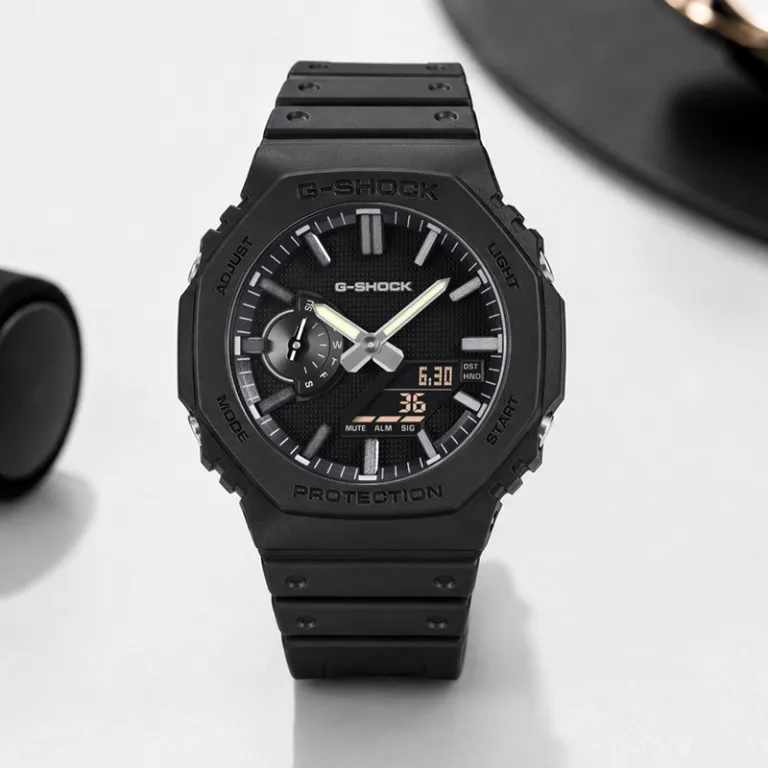 ساعت مچی مردانه کاسیو G-SHOCK هشت‌ضلعی دو نمایشگر ورزشی ضدآب کوارتز