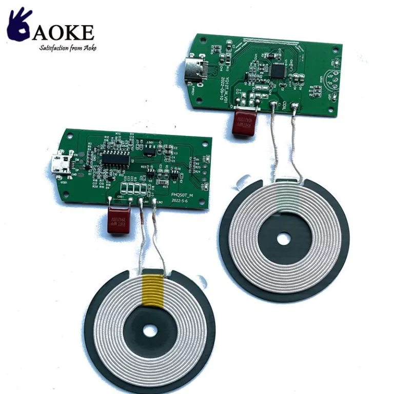 ماژول شارژ بی‌سیم جدید 15W با پروتکل Qi، فاصله 12MM برد الکترونیکی PCBA شارژر