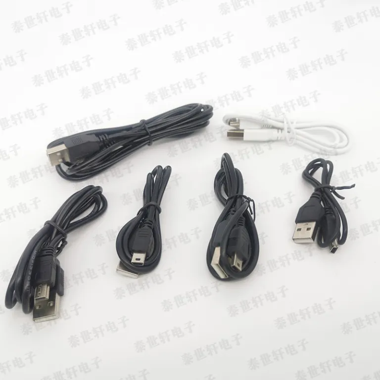 کابل USB به Mini USB با مس استاندارد ملی v3 کابل شارژ پورت T MP3 کابل دیتا 2A پورت ذوزنقه‌ای مینی 5P