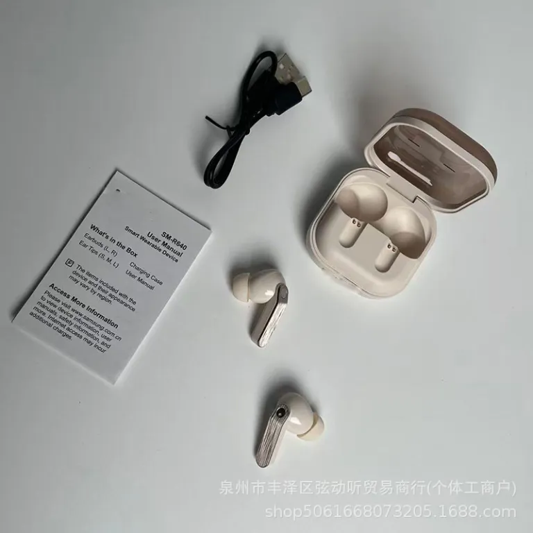هندزفری بلوتوثی بی‌سیم TWS جدید کراس‌بوردر R640 Galaxy Buds4 Pro داخل گوشی با کیس شارژ