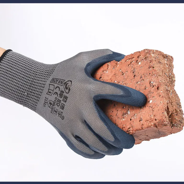دستکش لاستیکی کار مقاوم در برابر سایش مخصوص کارهای صنعتی و ساختمانی با روکش لاتکس ضخیم و ضد لغزش