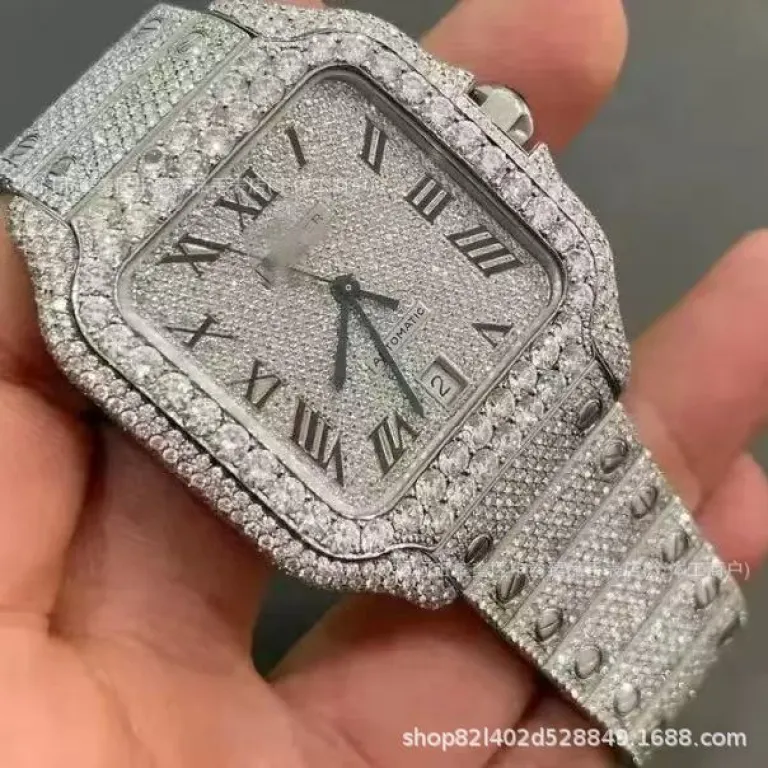 2025 ساعت مردانه باکیفیت تمام الماس AP، پرفروش در Dunhuang و AliExpress، شیک و مد روز، موتور کوارتز، عرضه مستقیم از کارخانه