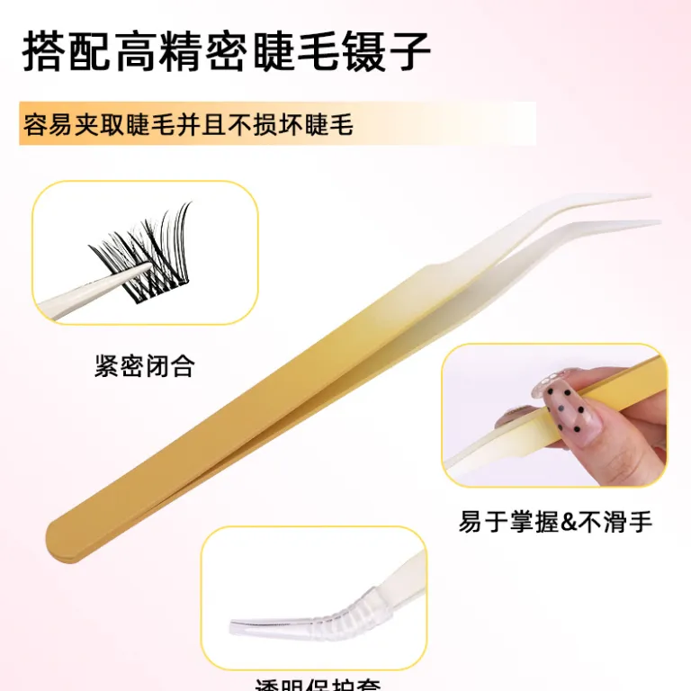 مژه مصنوعی بدون چسب آمازون، ست مژههای تکه‌ای فر و پرپشت DIY کراس‌بردر cluster lashes