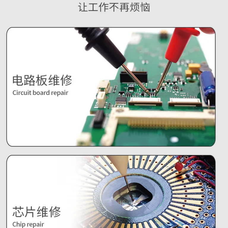 ذره‌بین گیره فلزی کمکی تعمیرات، گیره کمکی برای تعمیر برد مدار موبایل و PCB