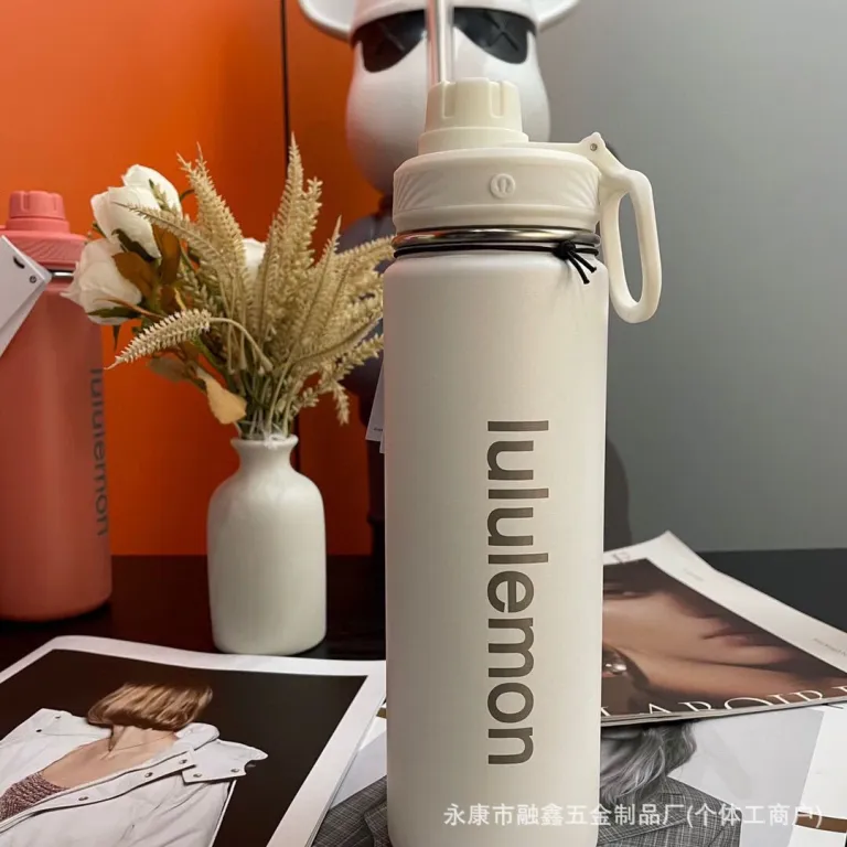 بطری آب ورزشی BacktoLife مشابه lululemon 710ml قمقمه سفری و یوگا