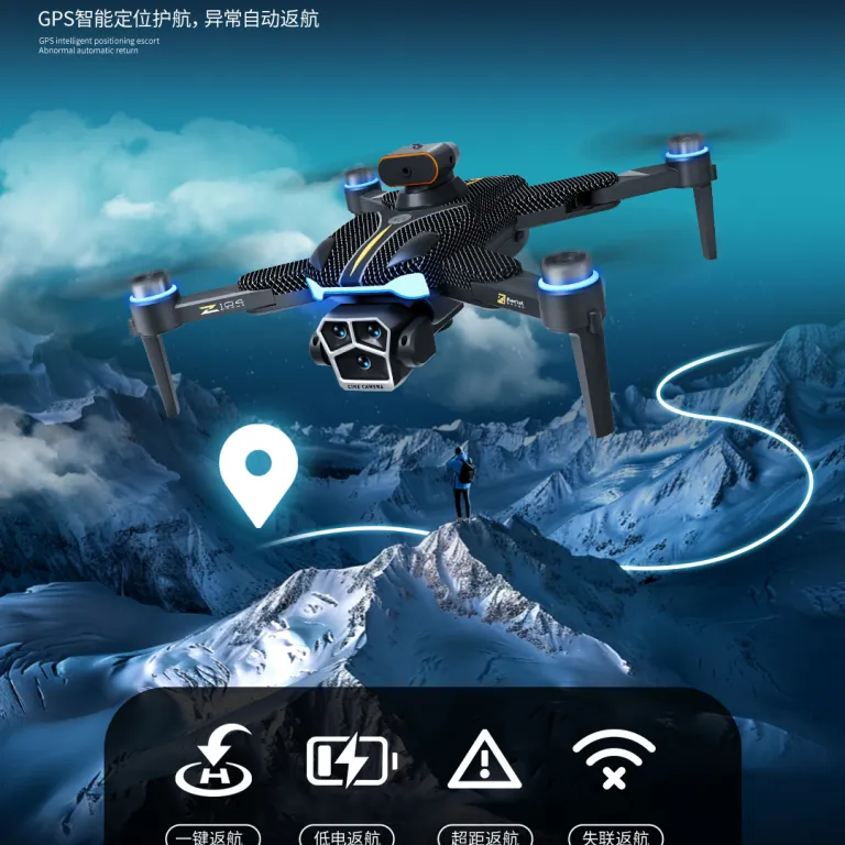 پهپاد اسباب‌بازی با کنترل از راه دور، بازگشت خودکار GPS، دوربین HD، نمایشگر روی ریموت، اجتناب از مانع و کنترل‌کننده سرعت الکترونیکی Z104