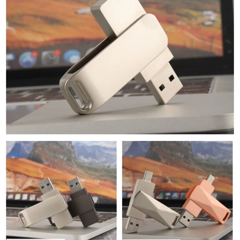 فلش مموری چرخان فلزی type-c فلش پرسرعت usb3.032g فلش مموری otg16g دوکاره گوشی و کامپیوتر خودرویی