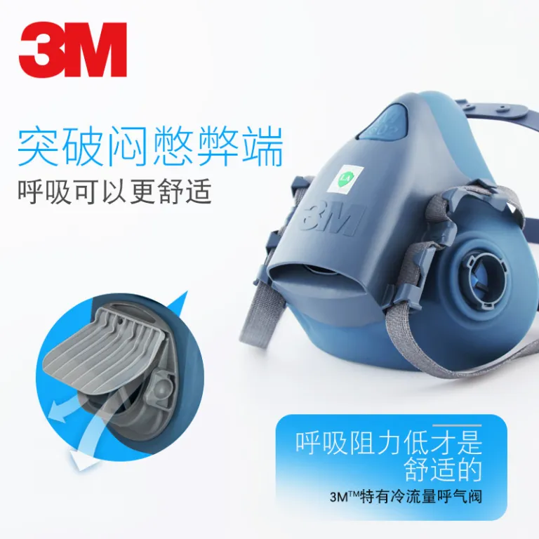 3M7502 ماسک ضد گاز سیلیکونی مخصوص رنگ‌پاشی، گازهای شیمیایی، سموم کشاورزی و گرد و غبار با فیلتر کربن فعال خانگی