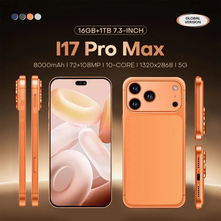 i17ProMax گوشی موبایل کراس‌بوردر 7.3 اینچ صفحه‌نمایش بزرگ 3+64GB اندروید واقعی 4G گوشی هوشمند تجارت خارجی 1 نسبت به 1