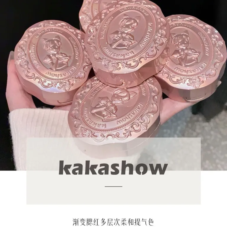 رژگونه گرادیان برجسته Kakashow دخترانه صورتی ملایم روشن‌کننده و اصلاح‌کننده رنگ پوست