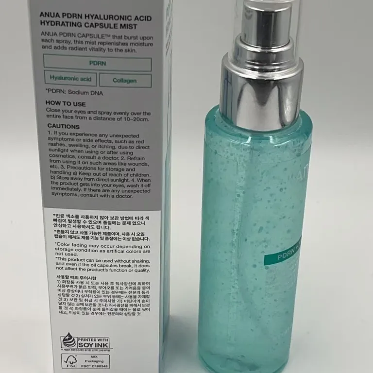 اسپری سرم کپسولی هیالورونیک اسید و PDRN مدل Anua کره‌ای 100ml آبرسان و تقویت‌کننده